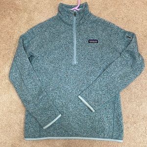Patagonia Better Sweater 1/4 zip Heathered Berlin Blue Size M